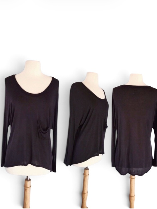 Blue Life Tops - Blue Life Long Sleeve Pocket Jersey Dolman Tee